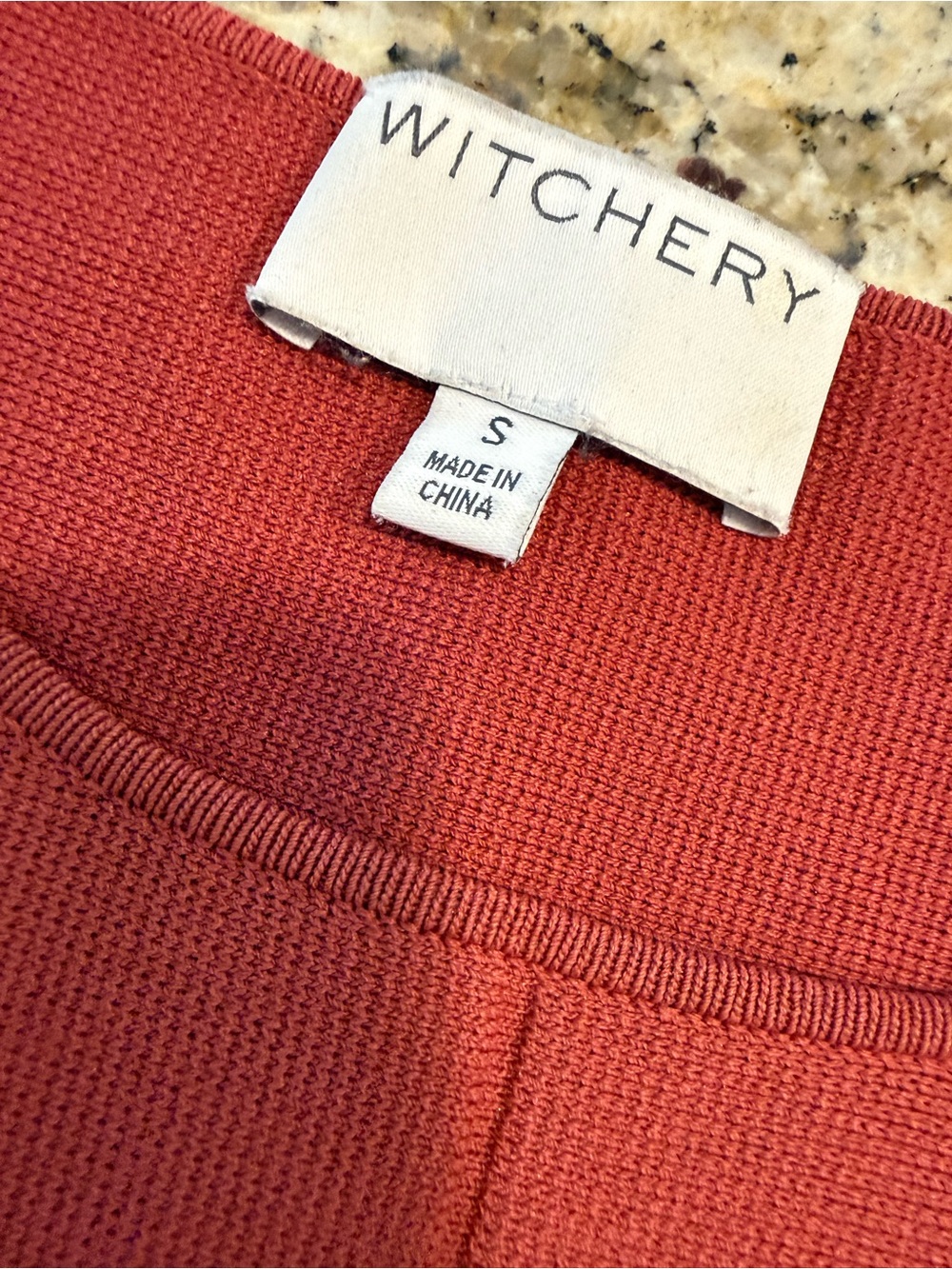 Witchery rust colored fit & flare retro top SZ SM - Picture 5 of 13